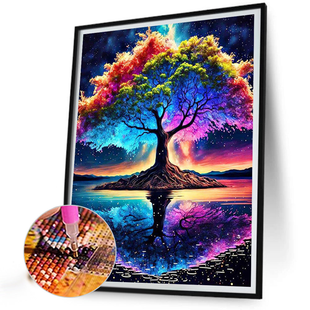 Four Seasons Tree Of Life - Full Round AB Drill Diamond Painting 40*55CM