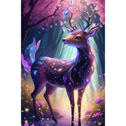 Glowing Deer - Full Round Drill Diamond Painting 40*60CM