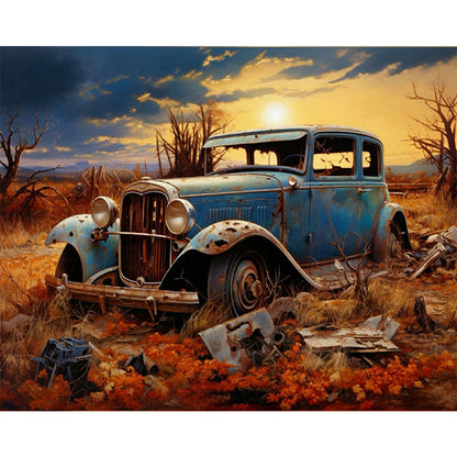 Junk Car - Full Round Drill Diamond Painting 50*40CM