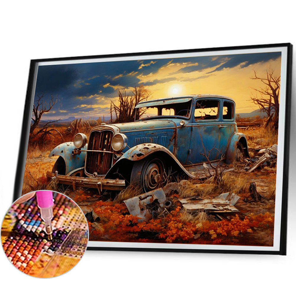 Junk Car - Full Round Drill Diamond Painting 50*40CM