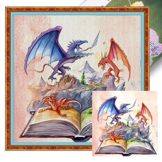 Magic Book - 11CT Stamped Cross Stitch 50*50CM