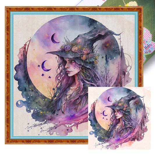 Witch - 11CT Stamped Cross Stitch 50*50CM