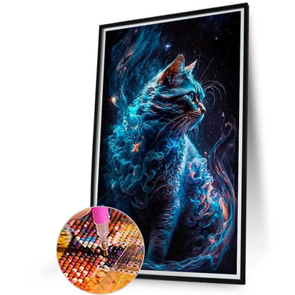 Galaxy Cat - Full Round AB Drill Diamond Painting 40*65CM