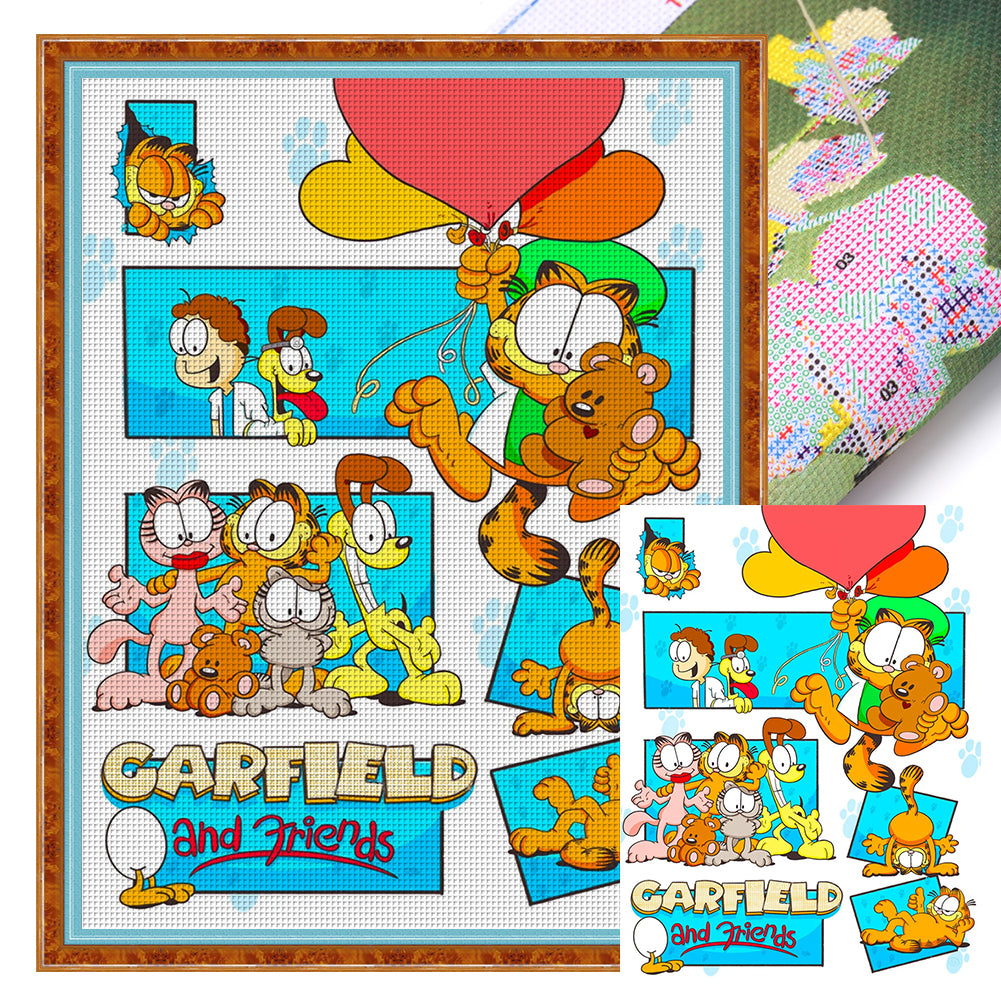 Garfield - 11CT Stamped Cross Stitch 50*65CM