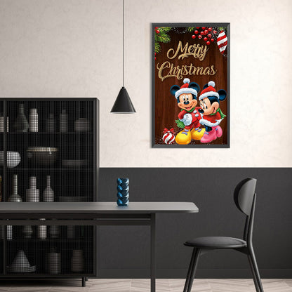 Mickey Mouse For Christmas - Full Round Drill Diamond Painting 30*50CM