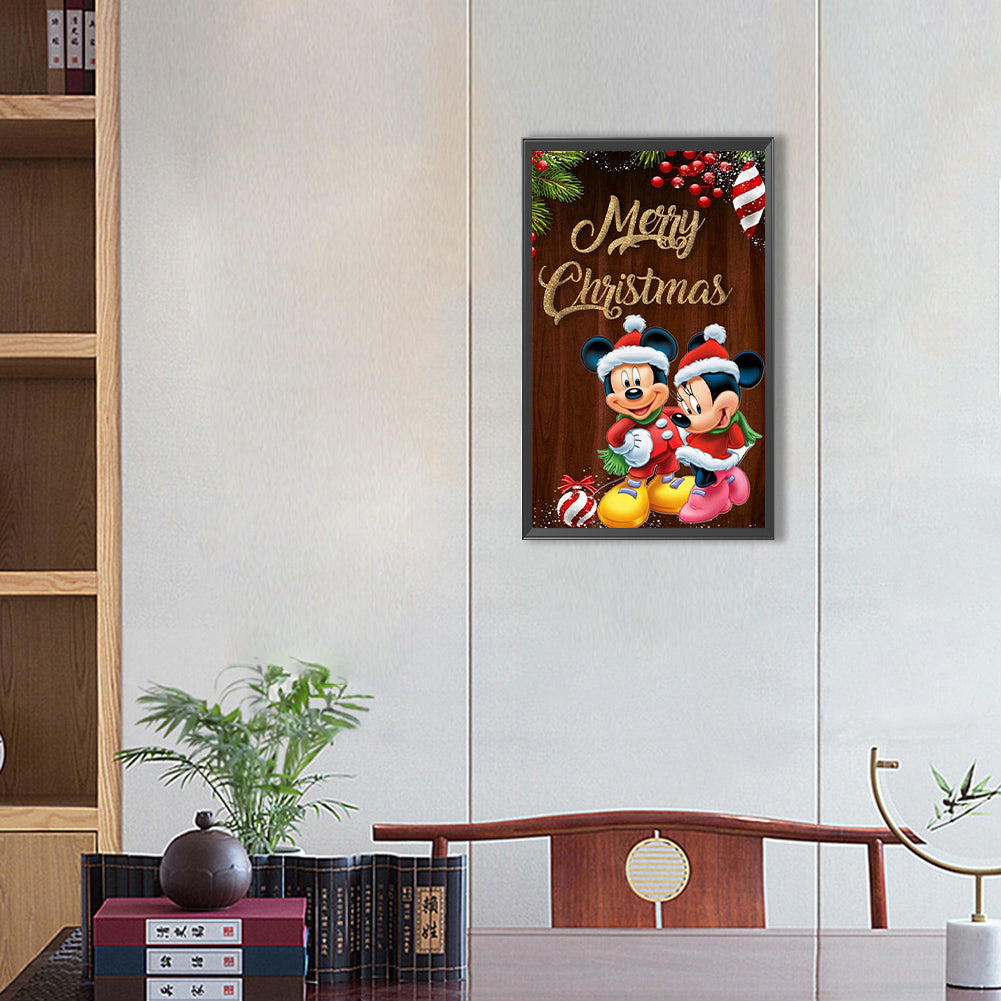 Mickey Mouse For Christmas - Full Round Drill Diamond Painting 30*50CM