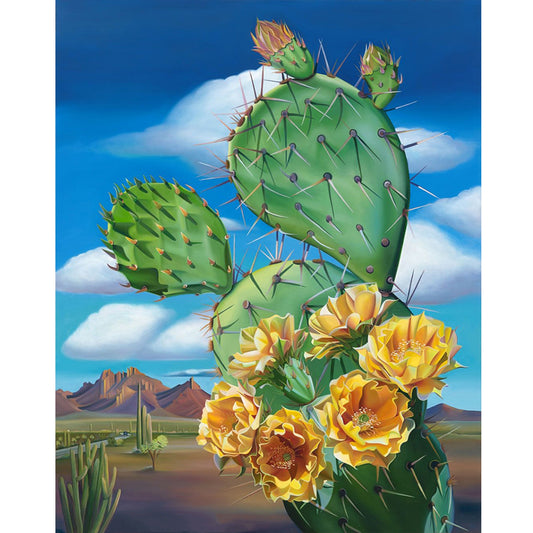 Cactus Flower - Full Round Drill Diamond Painting 40*50CM