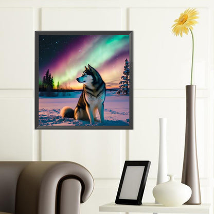 Aurora Snowwolf - Full Round Drill Diamond Painting 40*40CM