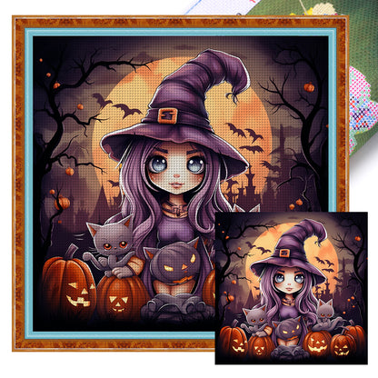 Halloween - 11CT Stamped Cross Stitch 50*50CM