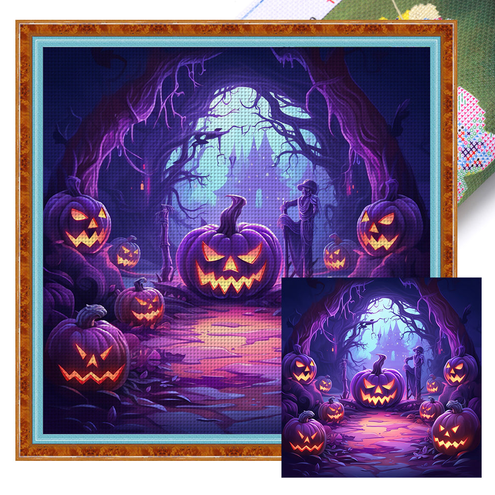 Halloween - 11CT Stamped Cross Stitch 50*50CM