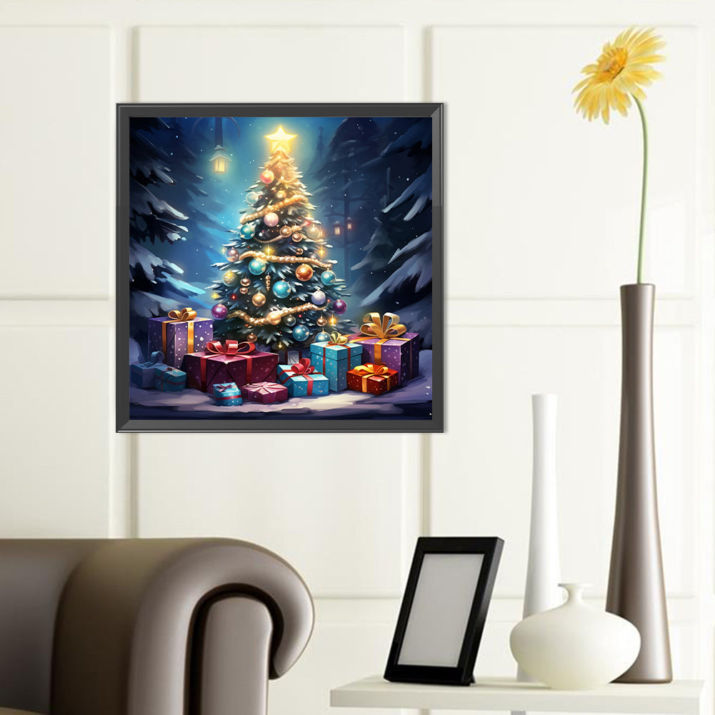 Winter Christmas Tree - Full Round Drill Diamond Painting 40*40CM