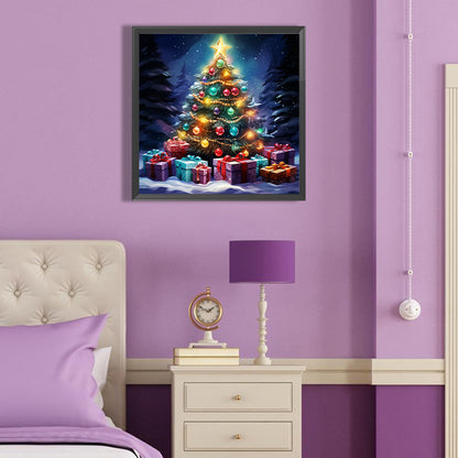 Winter Christmas Tree - Full Round Drill Diamond Painting 40*40CM