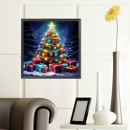 Winter Christmas Tree - Full Round Drill Diamond Painting 40*40CM