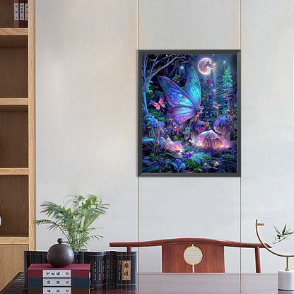 Forest Butterfly - Full Round Drill Diamond Painting 40*50CM