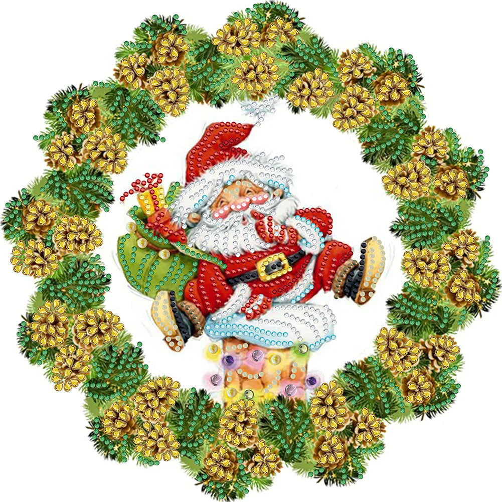 Christmas Wreath - Special Shaped Drill Diamond Painting 30*30CM