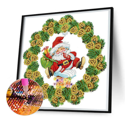 Christmas Wreath - Special Shaped Drill Diamond Painting 30*30CM