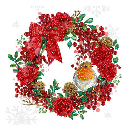 Christmas Wreath - Special Shaped Drill Diamond Painting 30*30CM