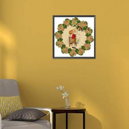 Christmas Wreath - Special Shaped Drill Diamond Painting 30*30CM