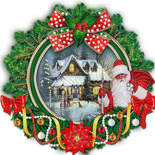 Christmas Wreath - Special Shaped Drill Diamond Painting 30*30CM