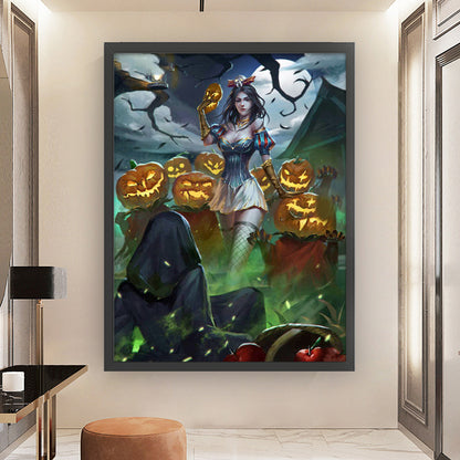 Halloween Witch - 11CT Stamped Cross Stitch 50*65CM