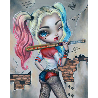 Harley Quinn - 11CT Stamped Cross Stitch 40*50CM