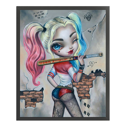 Harley Quinn - 11CT Stamped Cross Stitch 40*50CM