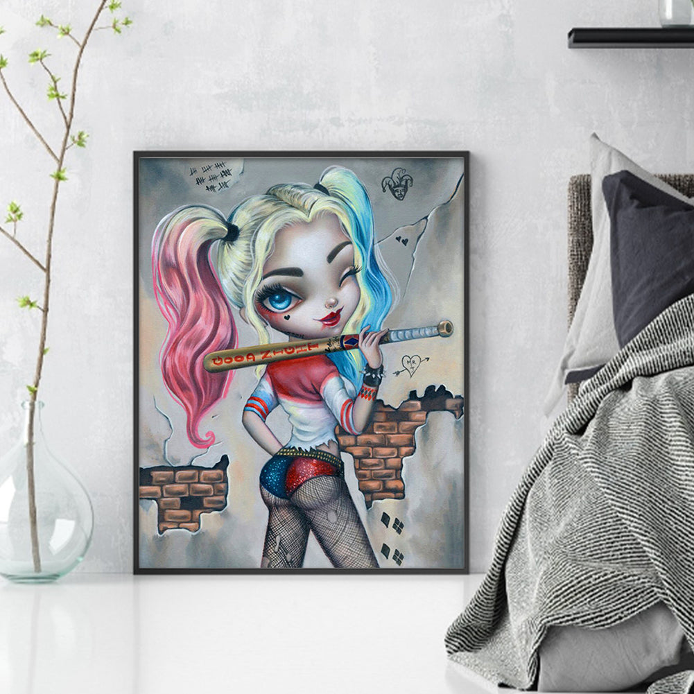 Harley Quinn - 11CT Stamped Cross Stitch 40*50CM