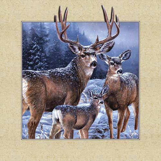 Picture Frame Elk - Full Round Drill Diamond Painting 40*40CM