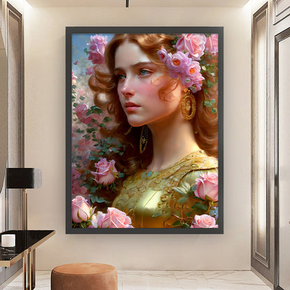 Flower Girl - 11CT Stamped Cross Stitch 50*65CM