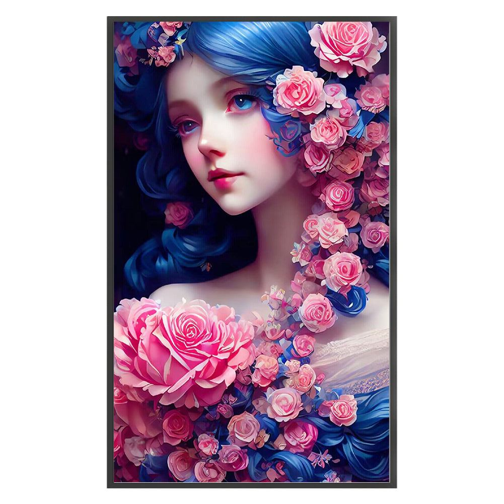 Flower Girl - 11CT Stamped Cross Stitch 50*80CM