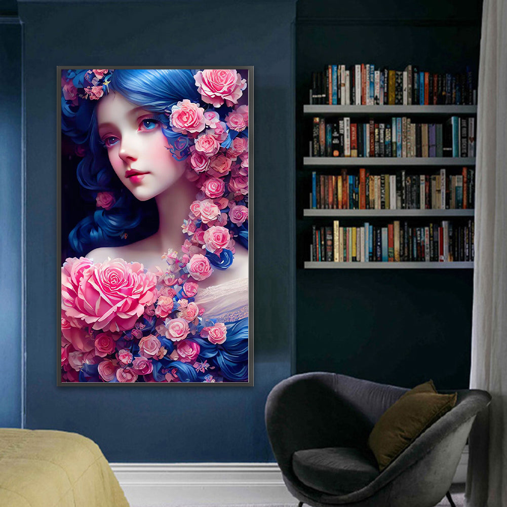 Flower Girl - 11CT Stamped Cross Stitch 50*80CM