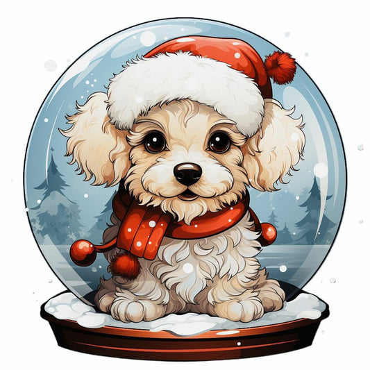 Crystal Ball Dog - Full Round Drill Diamond Painting 40*40CM