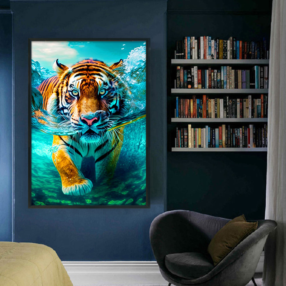 Tiger - 11CT Stamped Cross Stitch 50*70CM