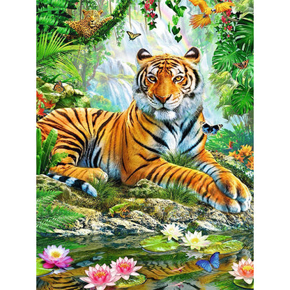 Tiger - 11CT Stamped Cross Stitch 45*60CM