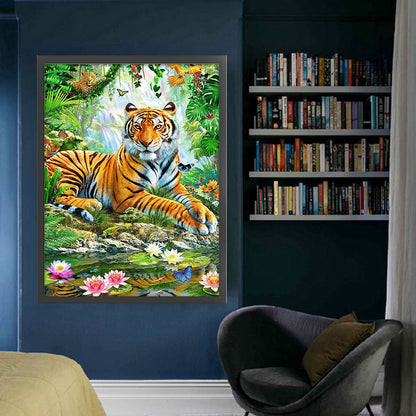 Tiger - 11CT Stamped Cross Stitch 45*60CM