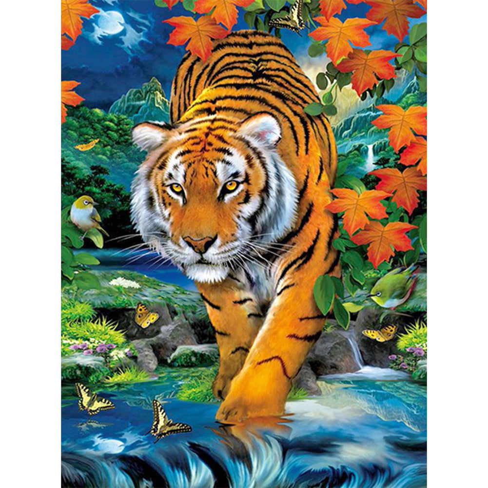 Tiger - 11CT Stamped Cross Stitch 45*60CM