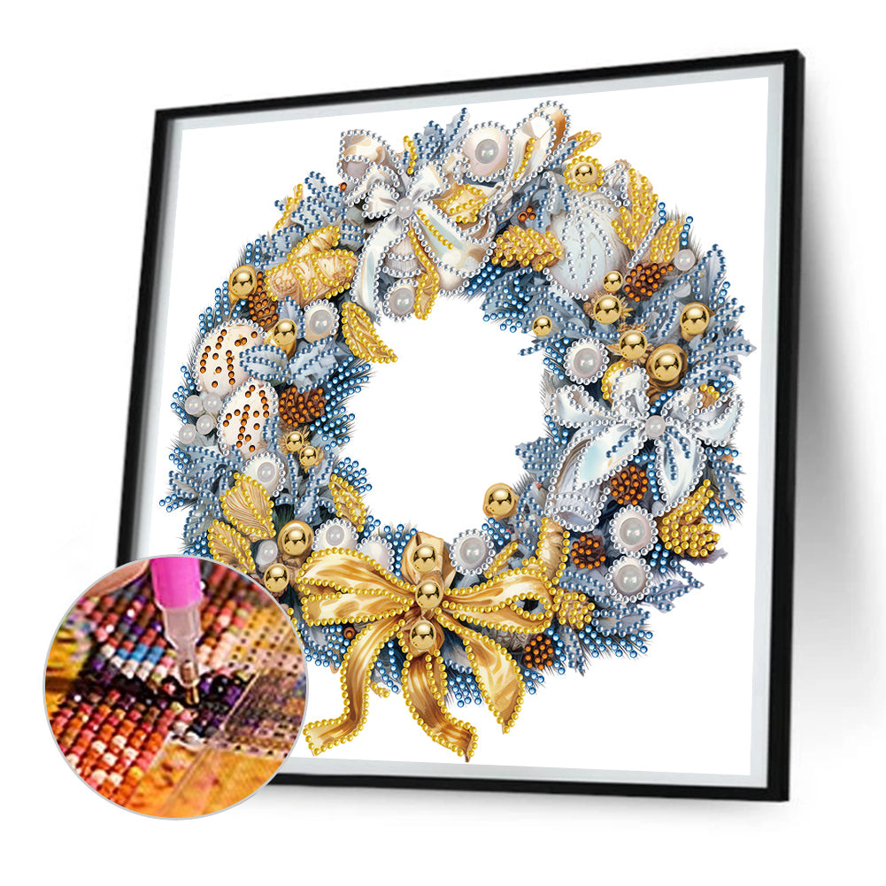 Christmas Wreath - Special Shaped Drill Diamond Painting 30*30CM