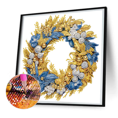 Christmas Wreath - Special Shaped Drill Diamond Painting 30*30CM