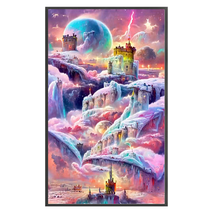 Fantasy Castle On The Clouds - 11CT Stamped Cross Stitch 50*80CM