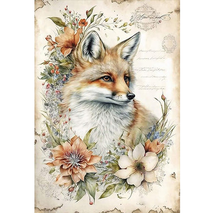 Retro Poster - Fox - 11CT Counted Cross Stitch 40*60CM