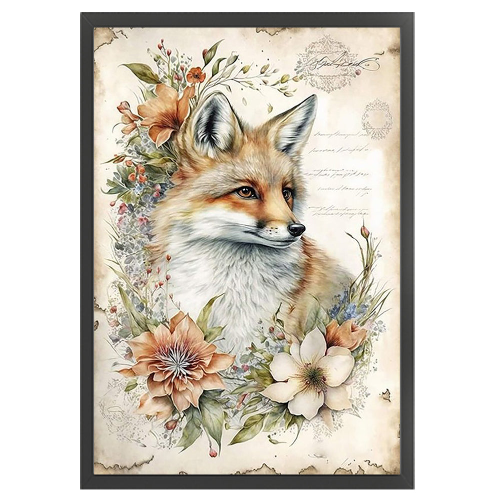 Retro Poster - Fox - 11CT Counted Cross Stitch 40*60CM