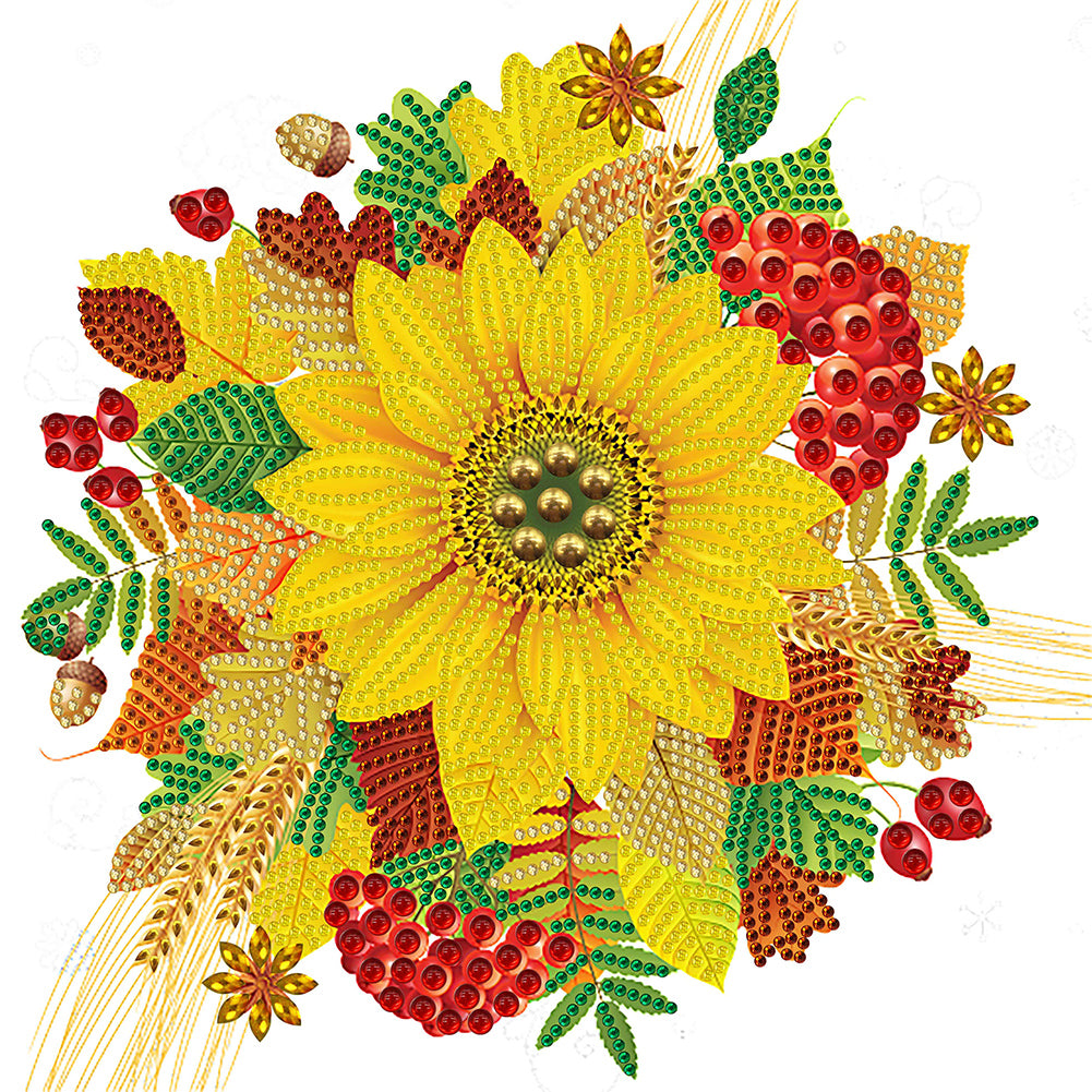 Sunflower - Special Shaped Drill Diamond Painting 30*30CM