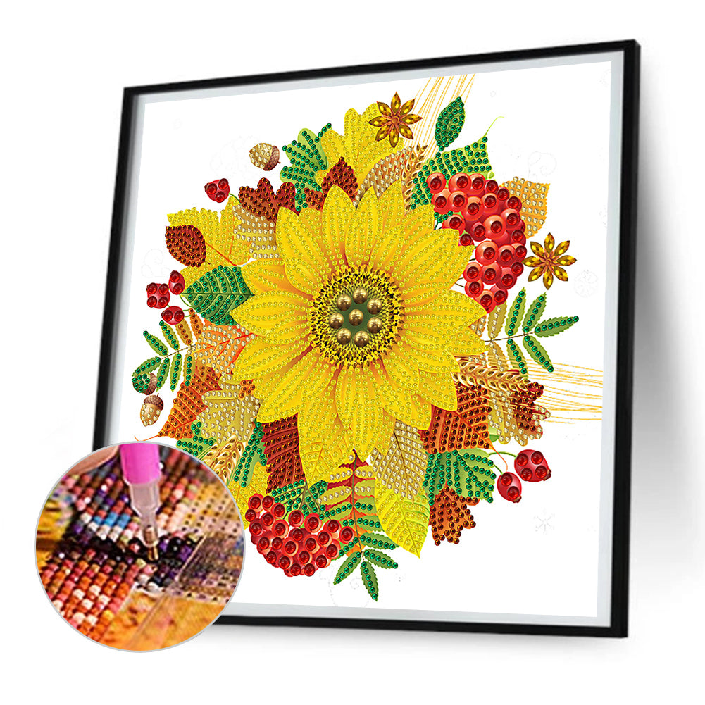 Sunflower - Special Shaped Drill Diamond Painting 30*30CM