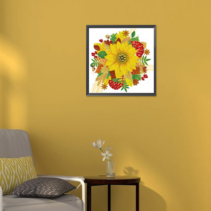 Sunflower - Special Shaped Drill Diamond Painting 30*30CM