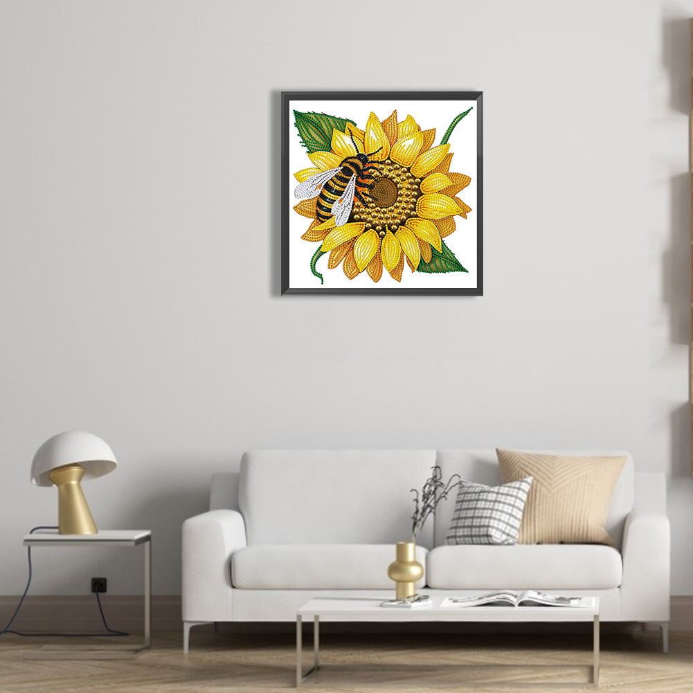 Sunflower - Special Shaped Drill Diamond Painting 30*30CM