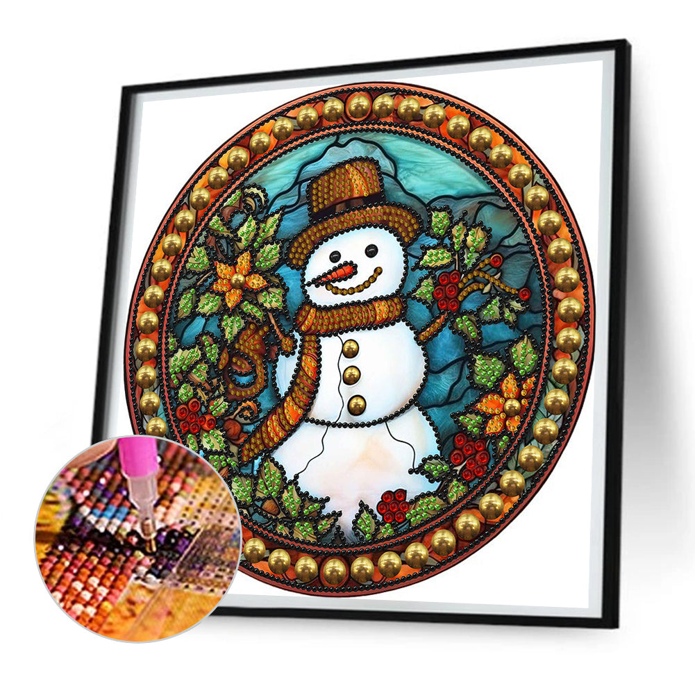 Christmas Snowman - Special Shaped Drill Diamond Painting 30*30CM