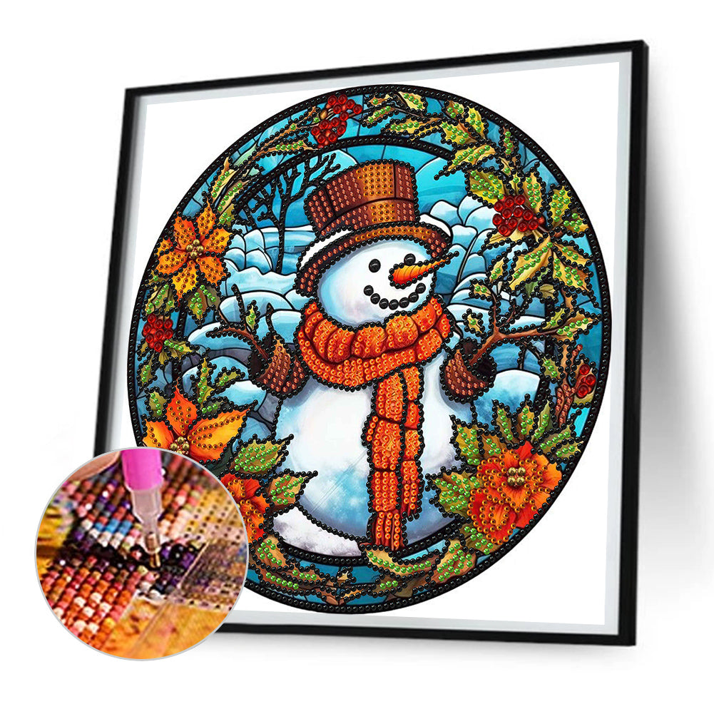 Christmas Snowman - Special Shaped Drill Diamond Painting 30*30CM