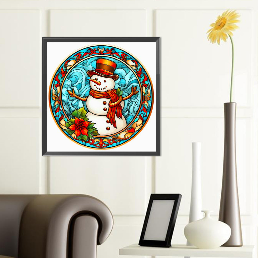 Christmas Snowman - Full Round Drill Diamond Painting 40*40CM