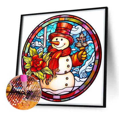 Christmas Snowman - Full Round Drill Diamond Painting 40*40CM