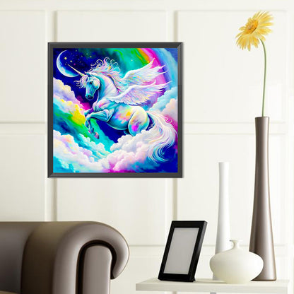 Brilliant White Pegasus - Full Round Drill Diamond Painting 40*40CM